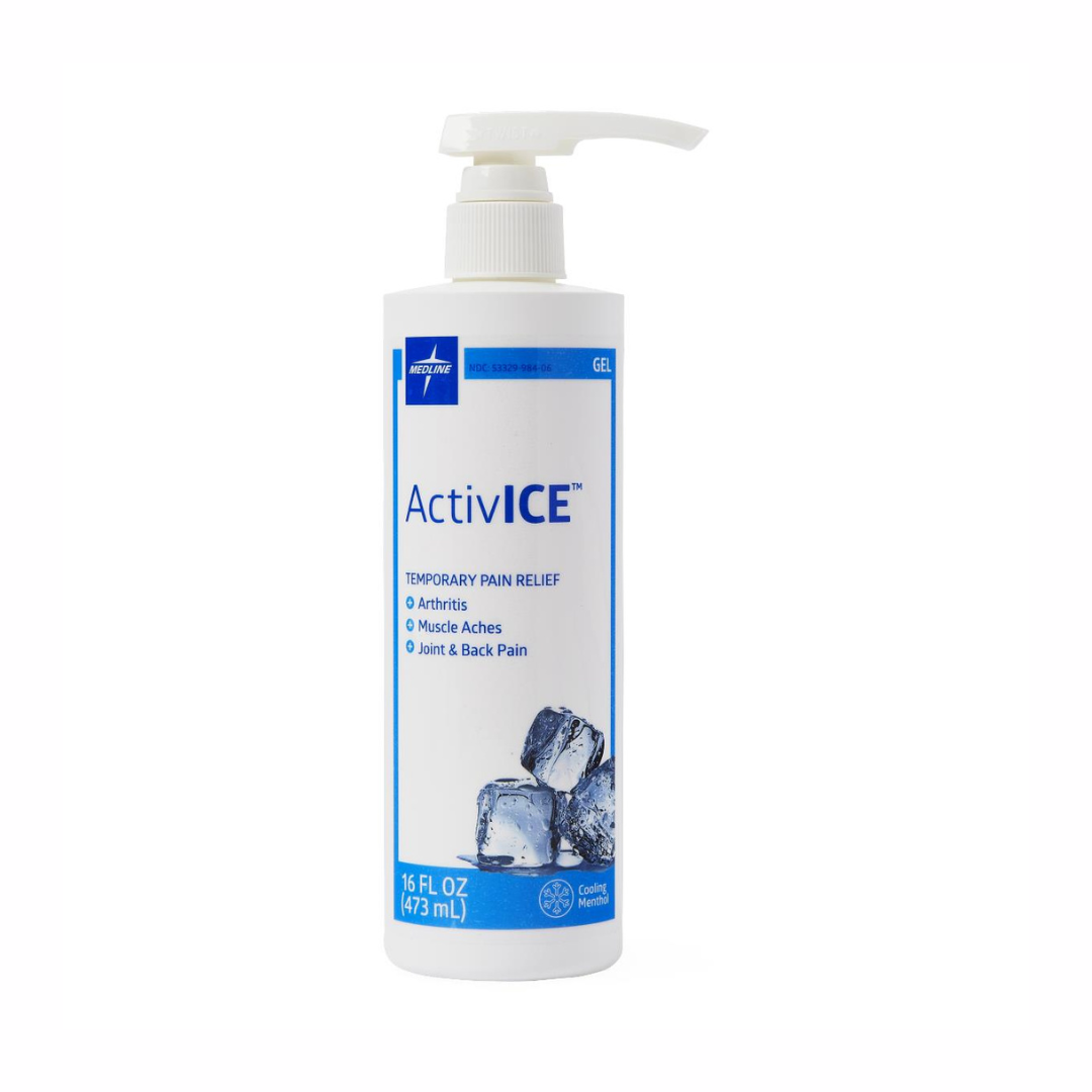 ActivICE Topical Pain Reliever 16 oz Gel Pump Bottle By Medline