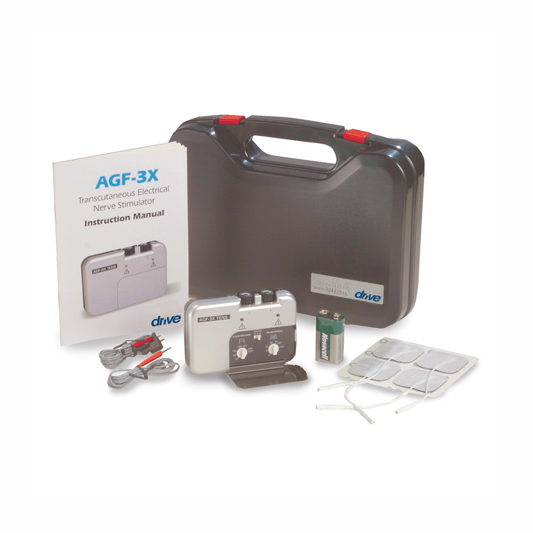 Deluxe Dual Channel TENS Horizontal Design AGF3X By Drive Medical
