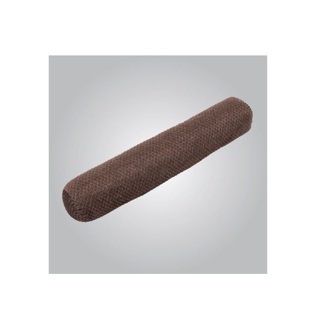 Pride Mobility brown textured bolster pillow designed for comfort and support