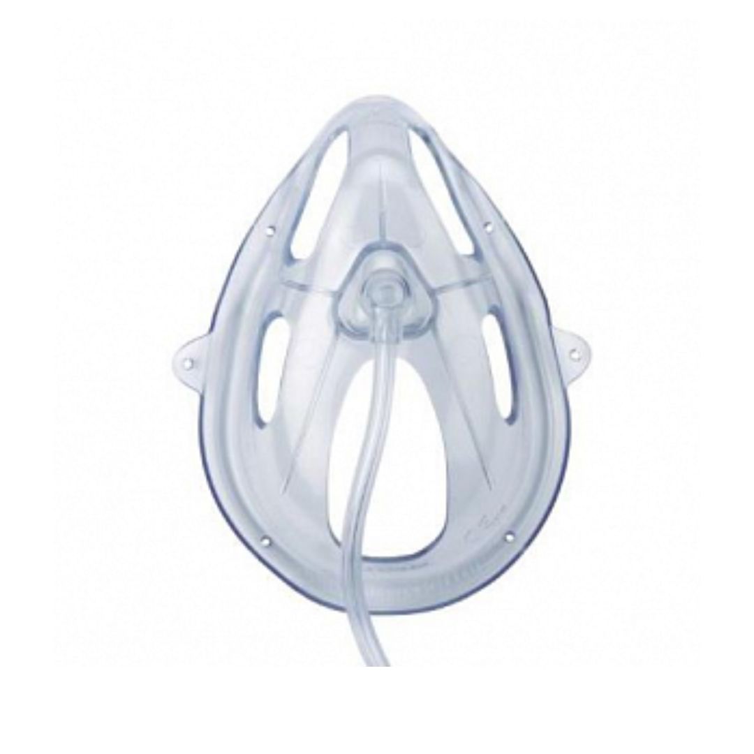 Medline clear adult oxygen face mask with tubing for oxygen therapy Oxy2Mask Oxygen Masks OP112514ML