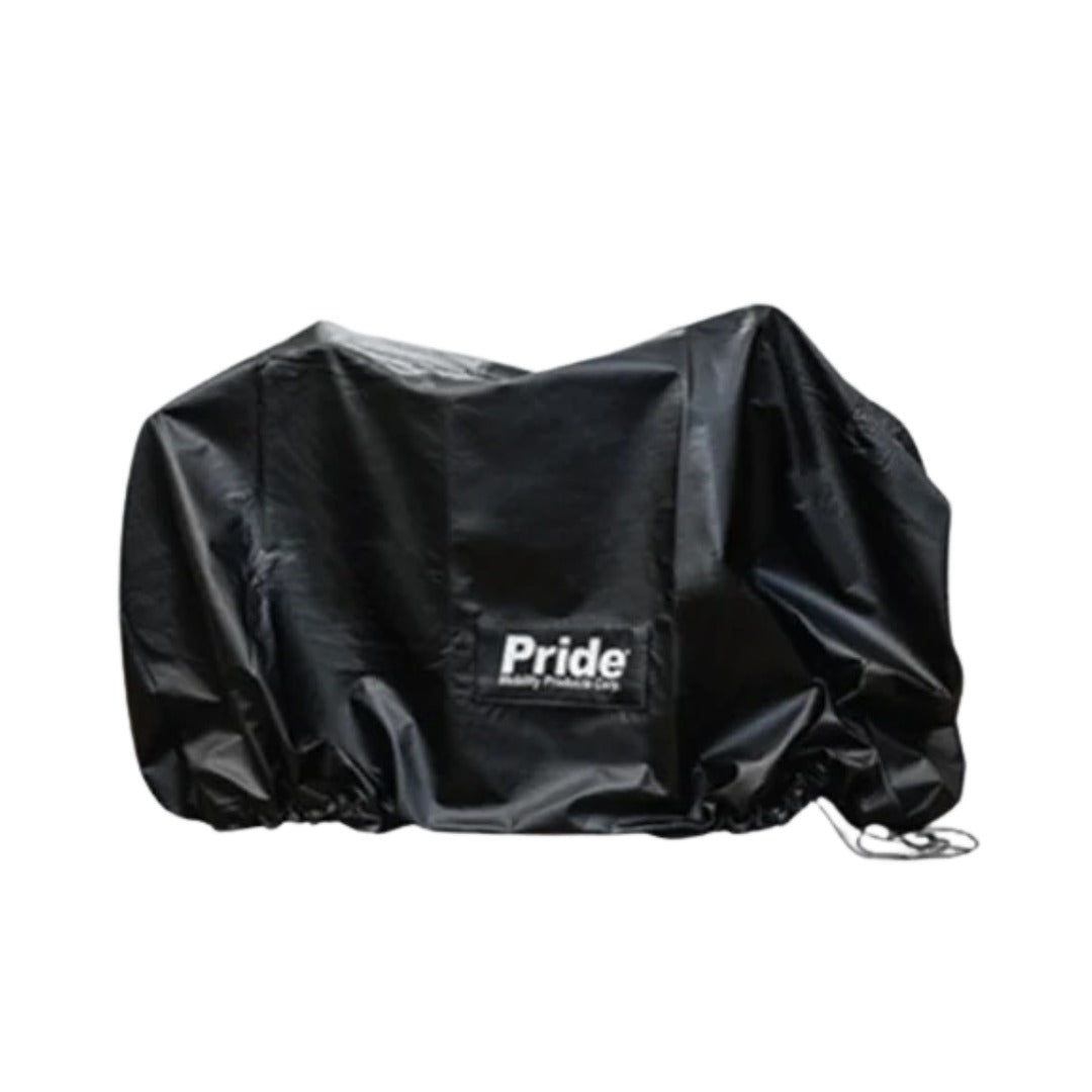 Pride Mobility black Weather Cover for mobility scooters with protective waterproof design